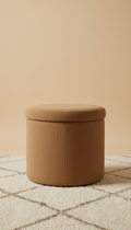 Boucle Storage Pouffe With Hidden Compartment